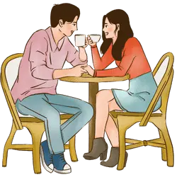 Couple Drinking Coffee