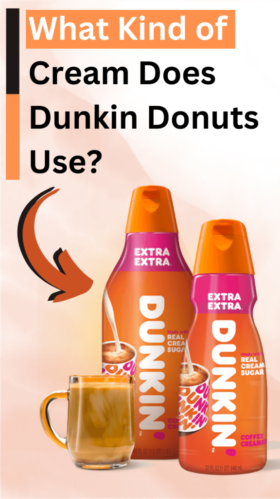 dunkin donuts cream and sugar calories count