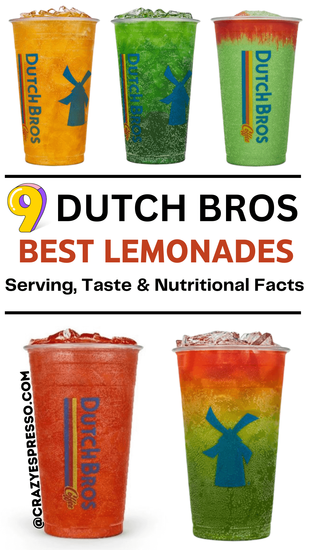 9 Dutch Bros Menu Lemonades (Serving, Taste & Nutritional Facts) Crazy Espresso