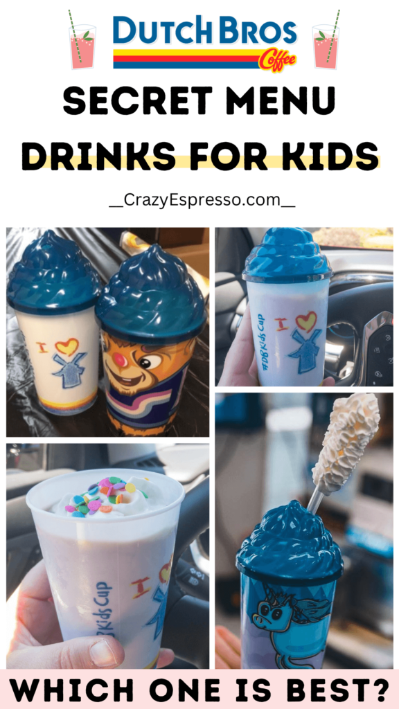 Dutch bros kids menu drinks with prices and calories count