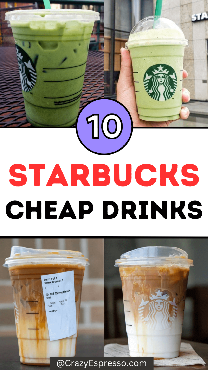 10 Starbucks Cheapest Drinks You Need to Try Crazy Espresso