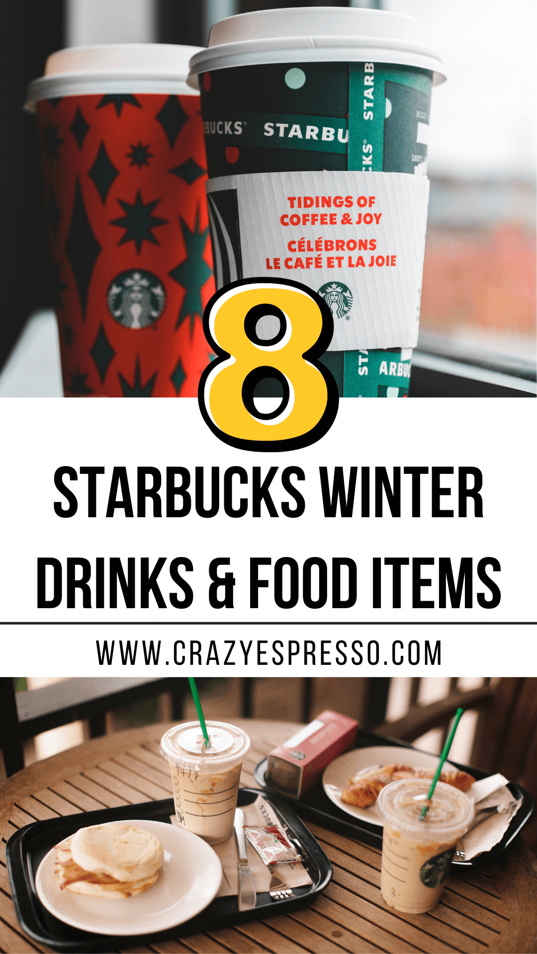 Winter Starbucks Drinks & Food Items (2023) Crazy Espresso