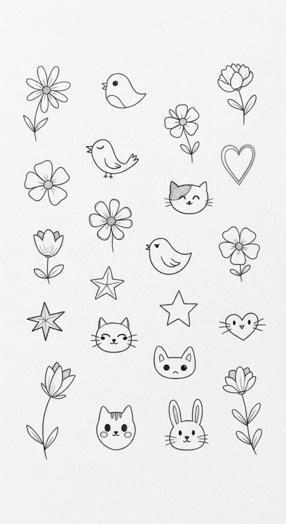 drawing ideas easy doodles sketches pencil simple cute 1