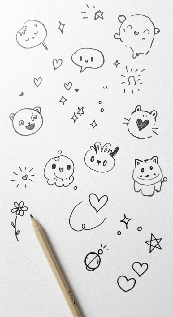 drawing ideas easy doodles sketches pencil simple cute 8