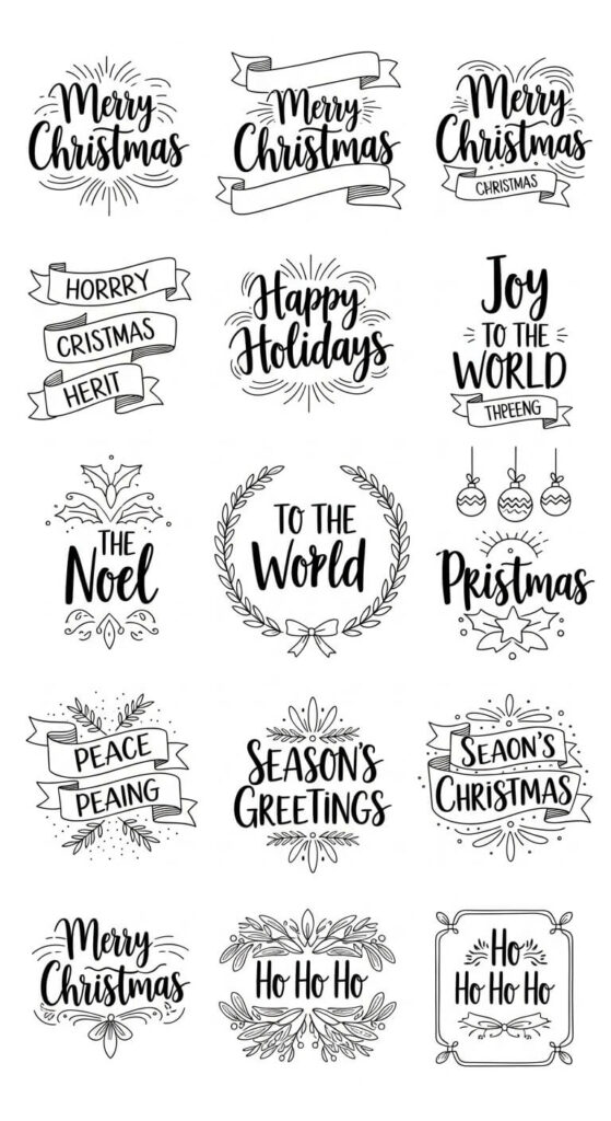 easy christmas doodles ideas 1
