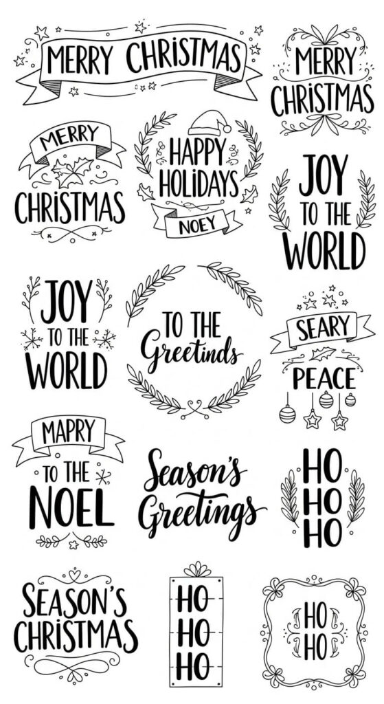easy christmas doodles ideas 2