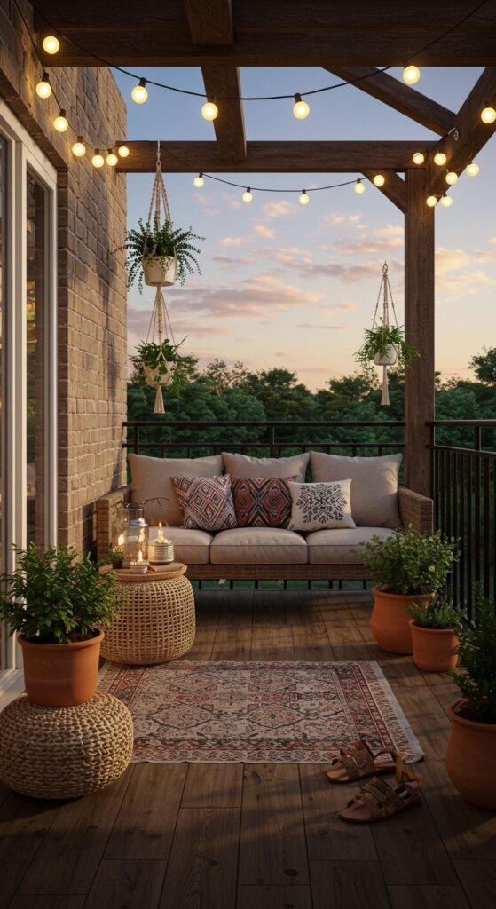 20 Balcony Ideas With Plants And Lights 10