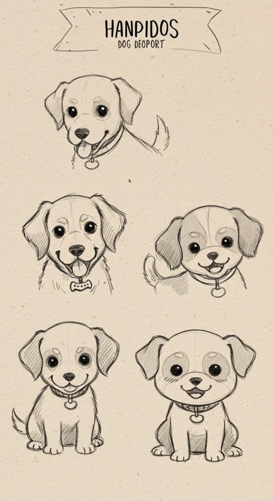 25 Cute Dog Drawing Ideas 10