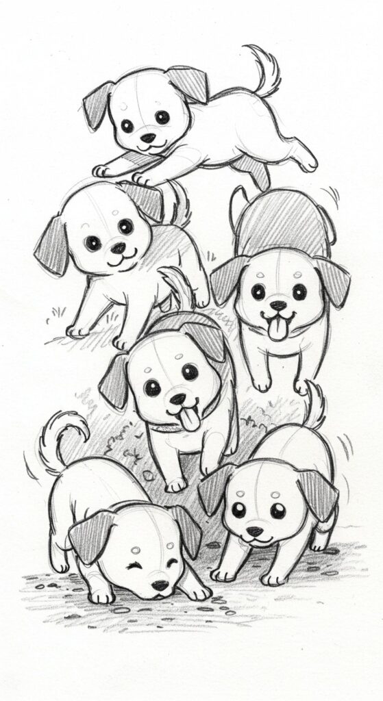 25 Cute Dog Drawing Ideas 13