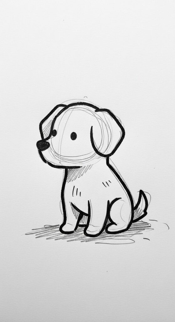25 Cute Dog Drawing Ideas 14