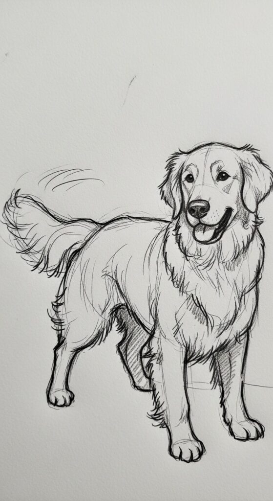 25 Cute Dog Drawing Ideas 17