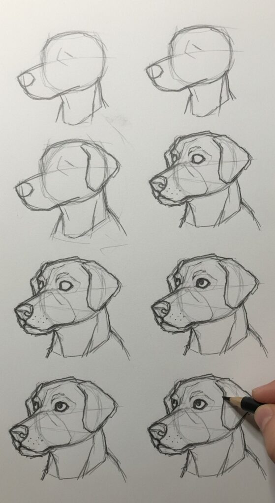 25 Cute Dog Drawing Ideas 18