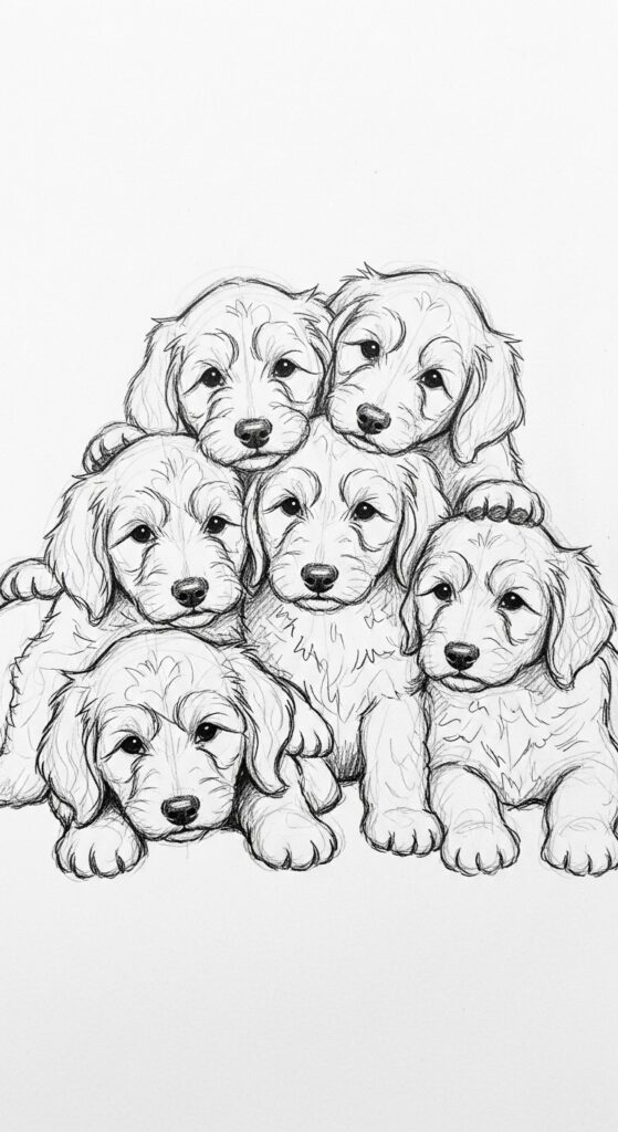 25 Cute Dog Drawing Ideas 19