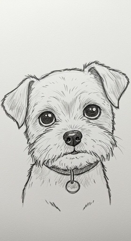 25 Cute Dog Drawing Ideas 2