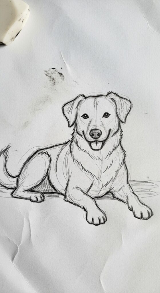 25 Cute Dog Drawing Ideas 21