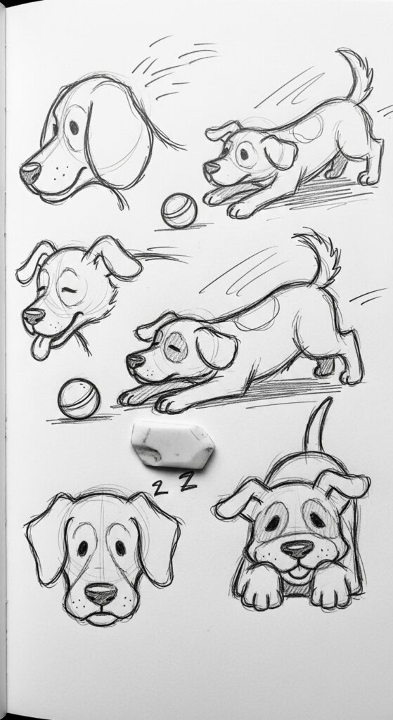 25 Cute Dog Drawing Ideas 25