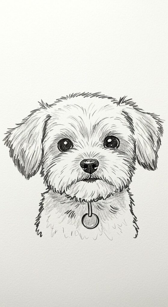 25 Cute Dog Drawing Ideas 4