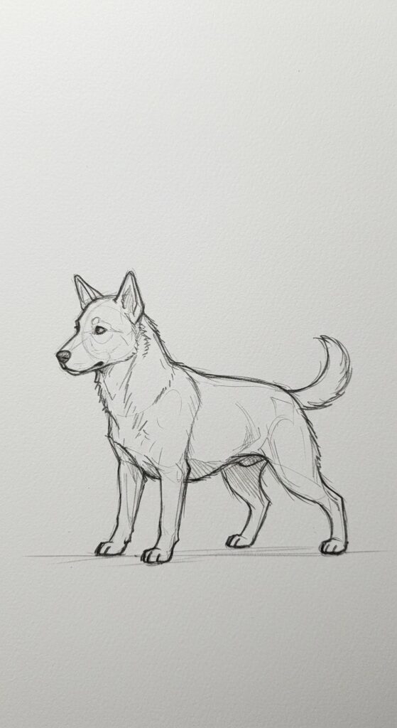 25 Cute Dog Drawing Ideas 6