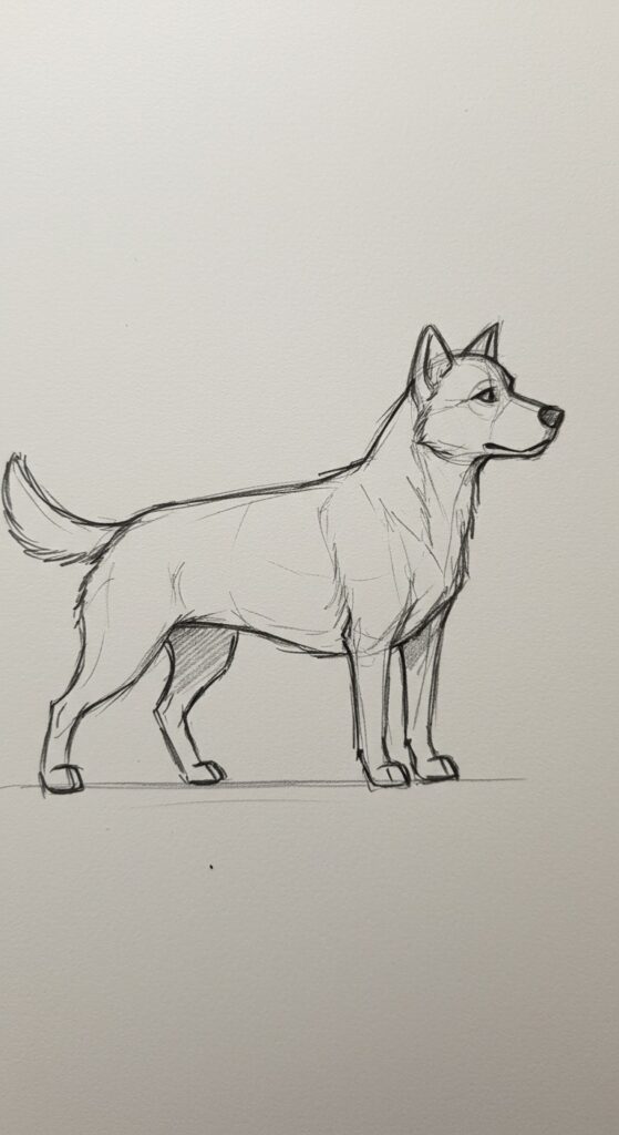 25 Cute Dog Drawing Ideas 8