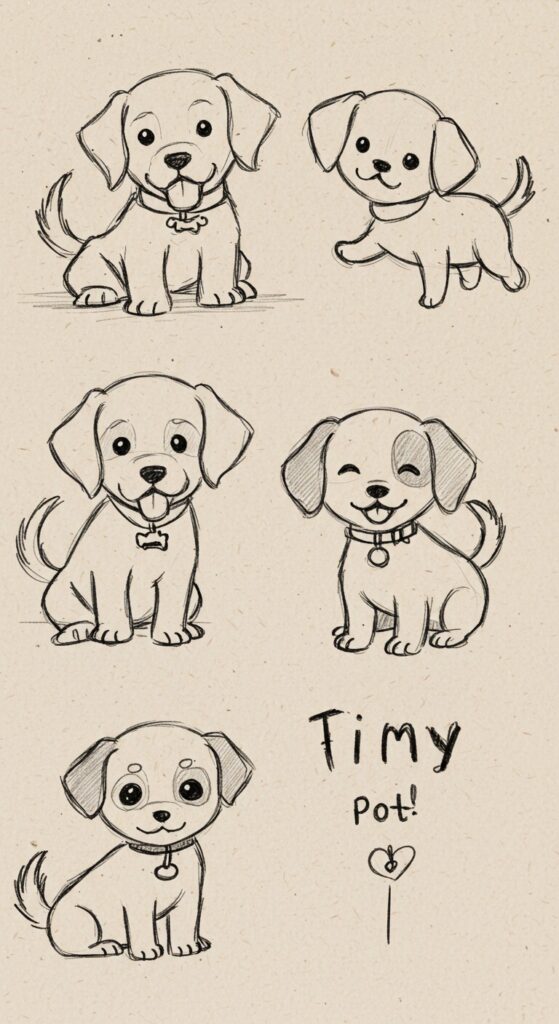 25 Dog Sketch Easy Step By Step Tutorial Drawing Ideas 1