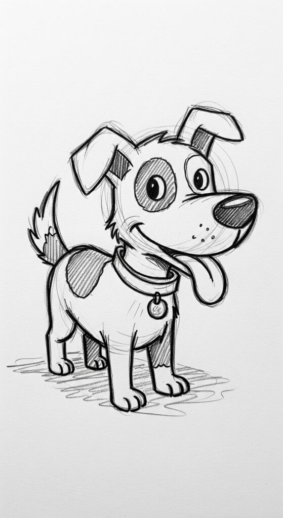 25 Dog Sketch Easy Step By Step Tutorial Drawing Ideas 15