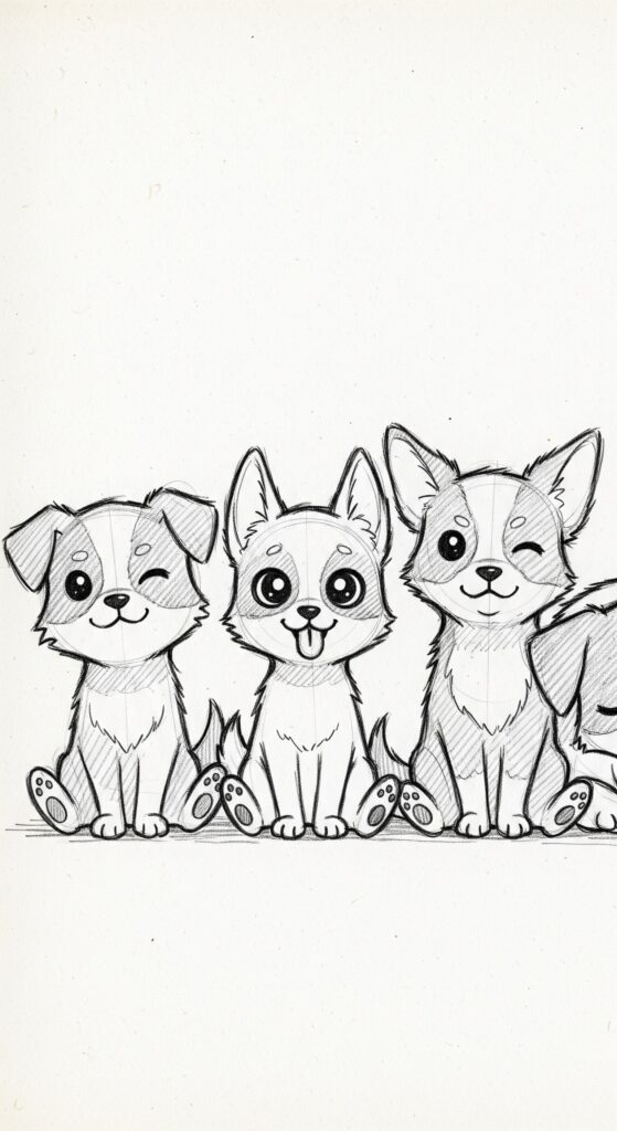 25 Dog Sketch Easy Step By Step Tutorial Drawing Ideas 18
