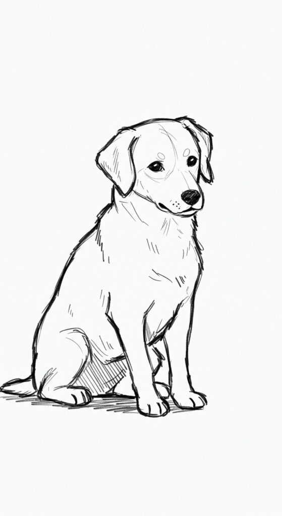 25 Dog Sketch Easy Step By Step Tutorial Drawing Ideas 23