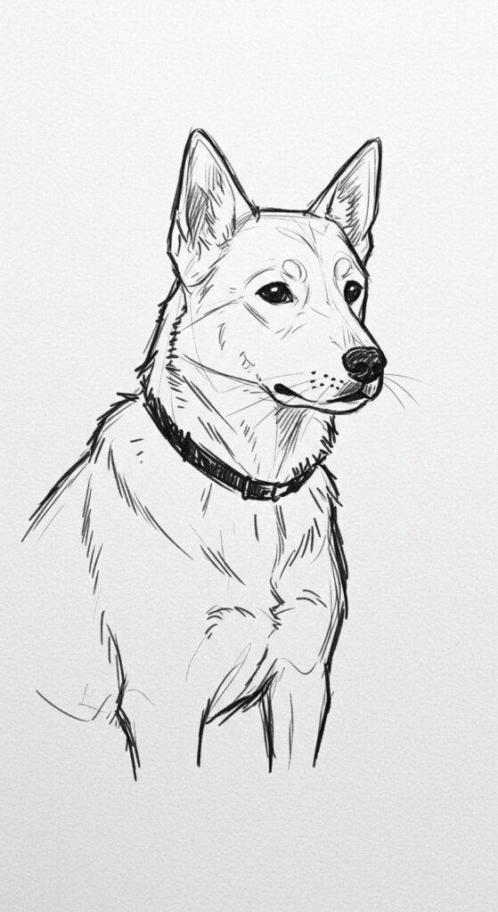 25 Dog Sketch Easy Step By Step Tutorial Drawing Ideas 24