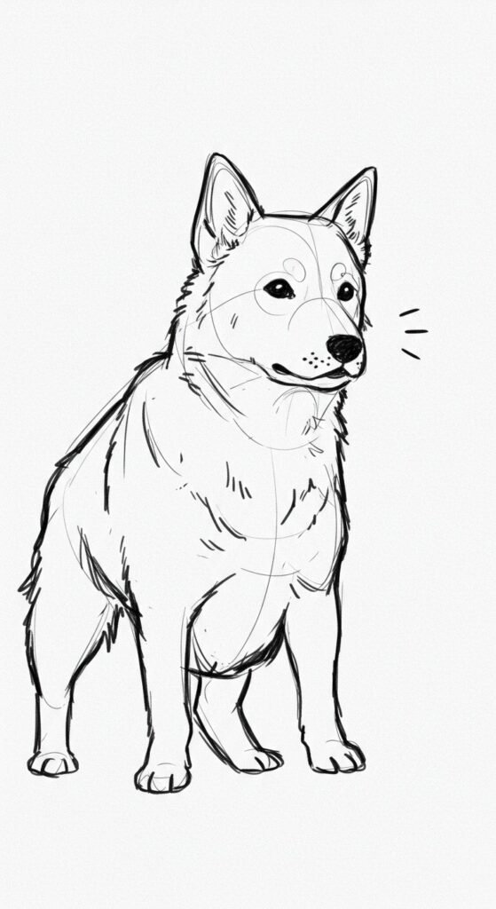 25 Dog Sketch Easy Step By Step Tutorial Drawing Ideas 25