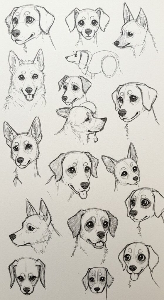 25 Dog Sketch Easy Step By Step Tutorial Drawing Ideas 26