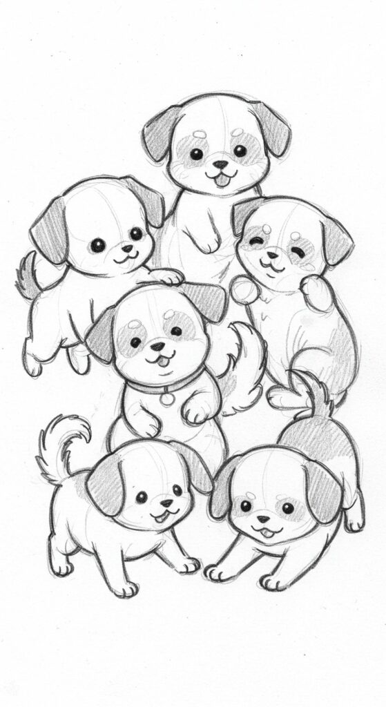 25 Dog Sketch Easy Step By Step Tutorial Drawing Ideas 3