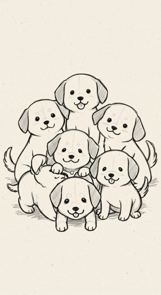25 Dog Sketch Easy Step By Step Tutorial Drawing Ideas 4