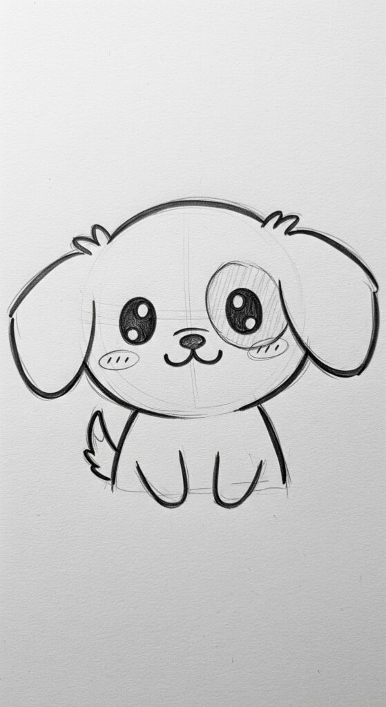 25 Dog Sketch Easy Step By Step Tutorial Drawing Ideas 7
