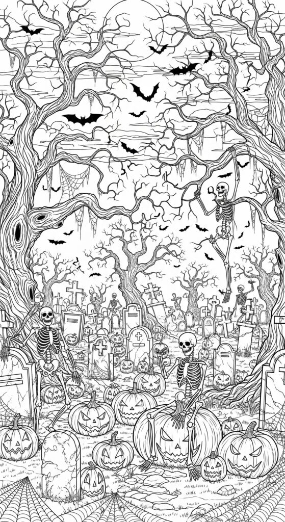 25 Printable Halloween Coloring Pages 🎃 1