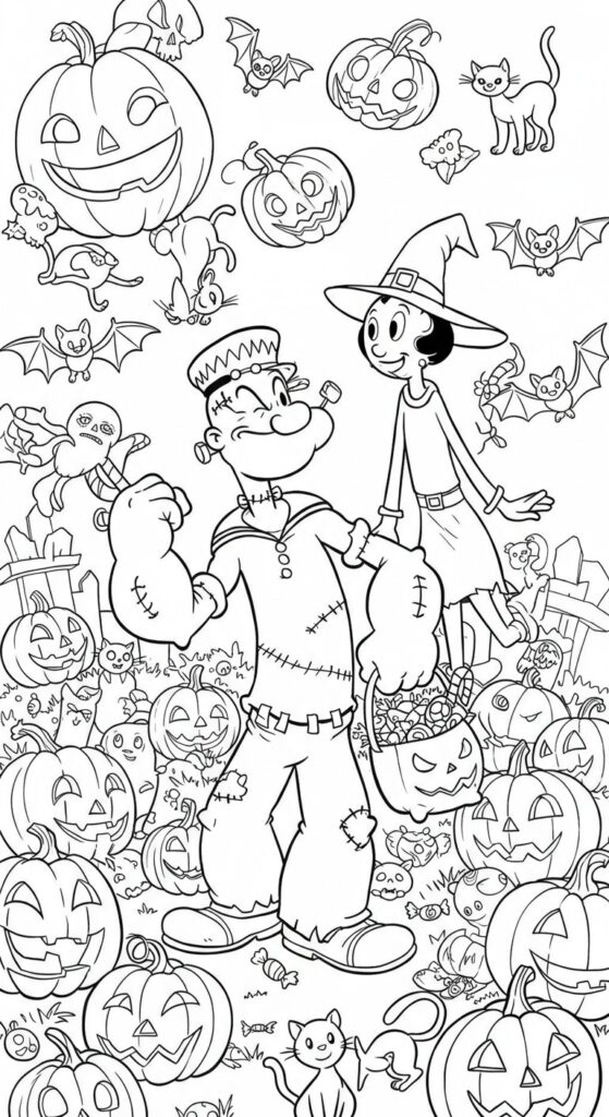 25 Printable Halloween Coloring Pages 🎃 10