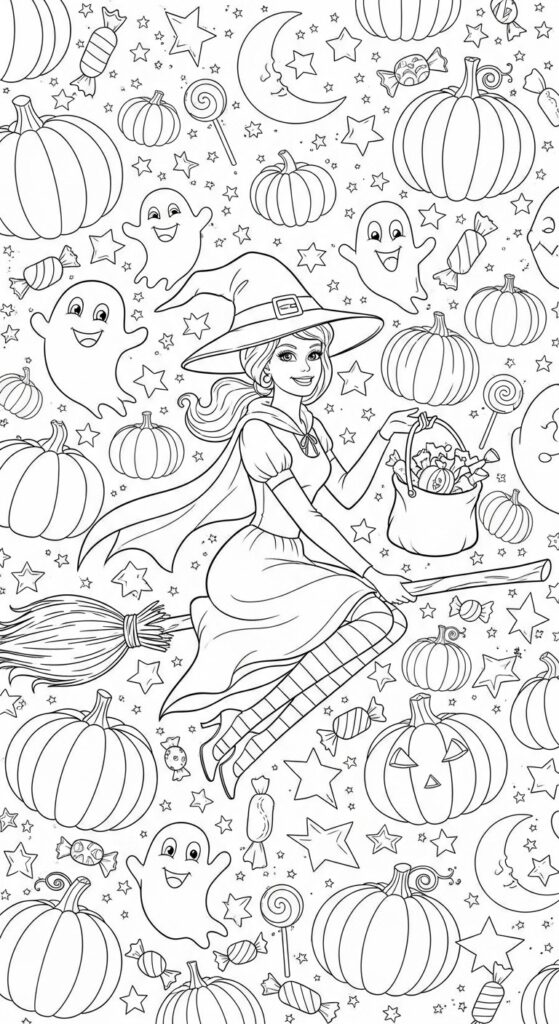 25 Printable Halloween Coloring Pages 🎃 18