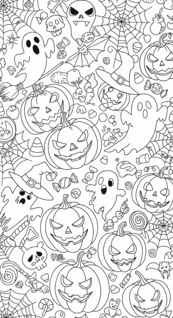 25 Printable Halloween Coloring Pages 🎃 3