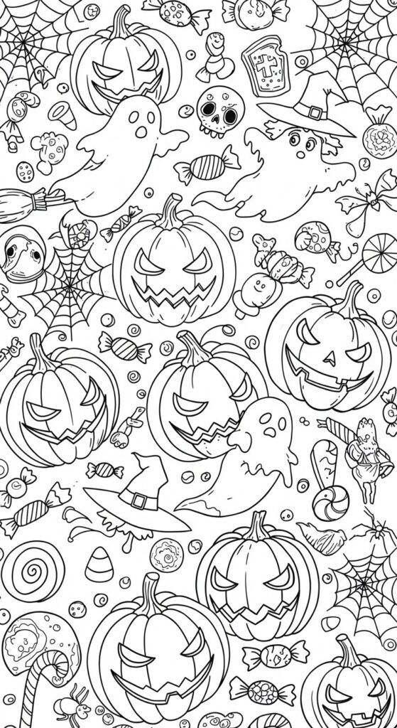25 Printable Halloween Coloring Pages 🎃 4