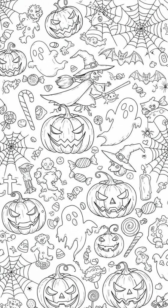 25 Printable Halloween Coloring Pages 🎃 5