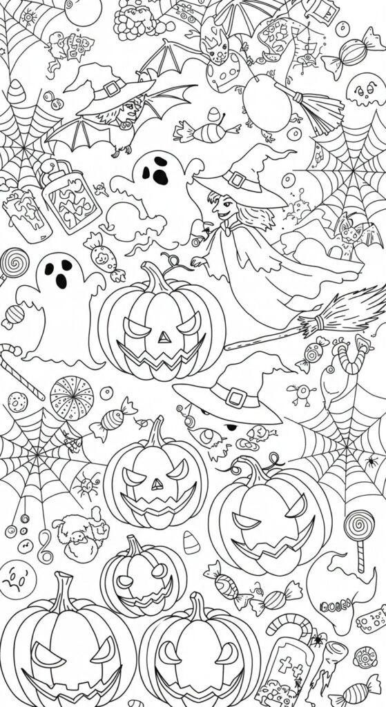 25 Printable Halloween Coloring Pages 🎃 6