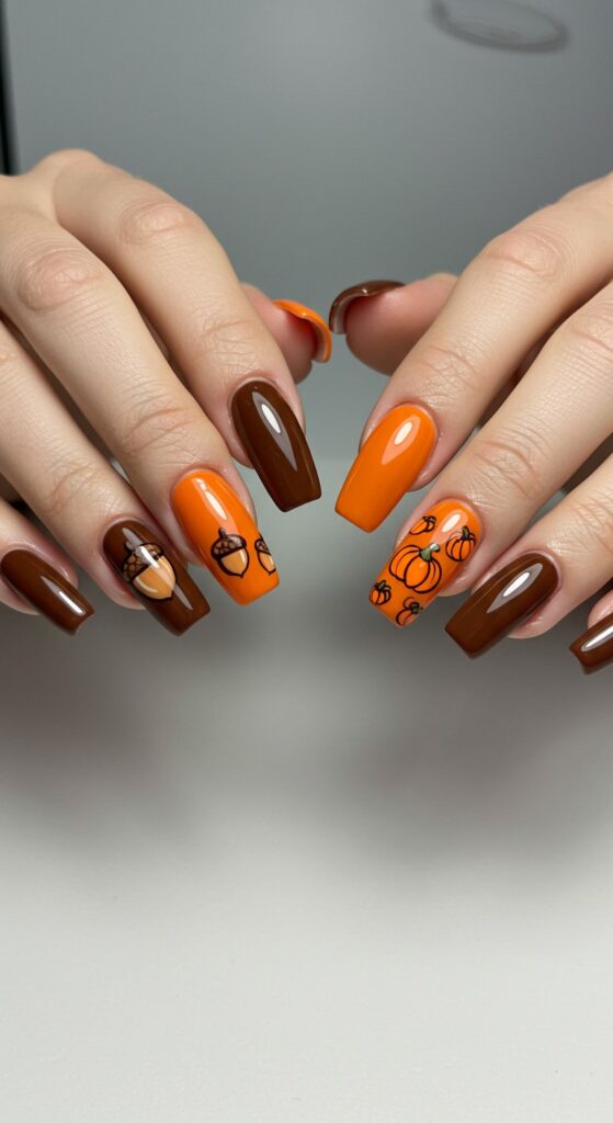 30 Fall Nail Ideas To Try This Autumn Almond Coffin Square More 10
