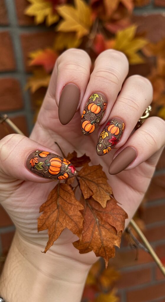 30 Fall Nail Ideas To Try This Autumn Almond Coffin Square More 19