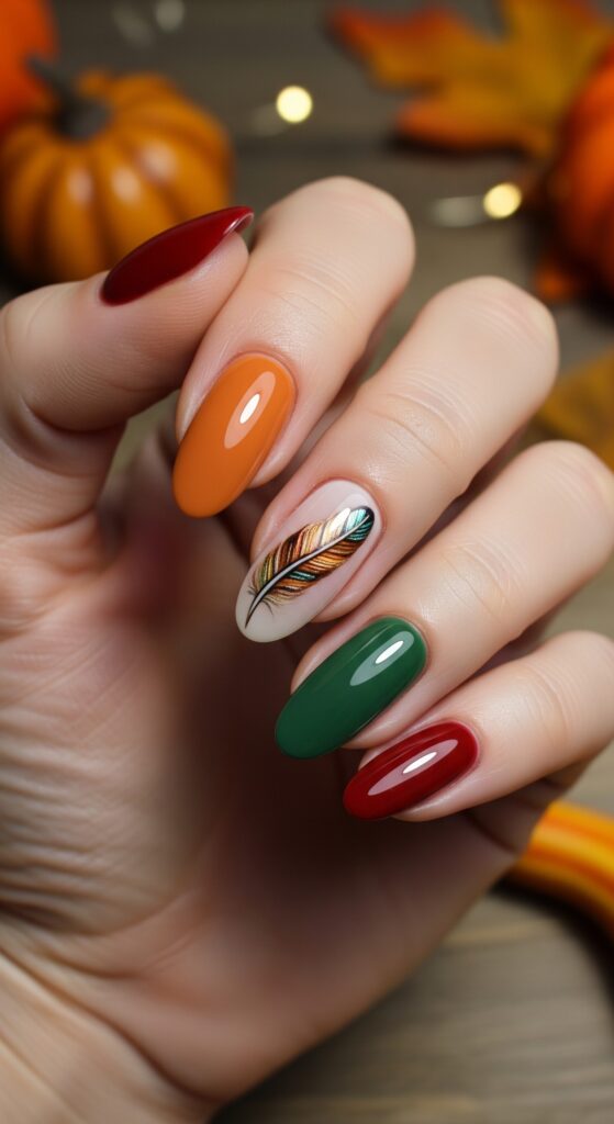 30 Fall Nail Ideas To Try This Autumn Almond Coffin Square More 8