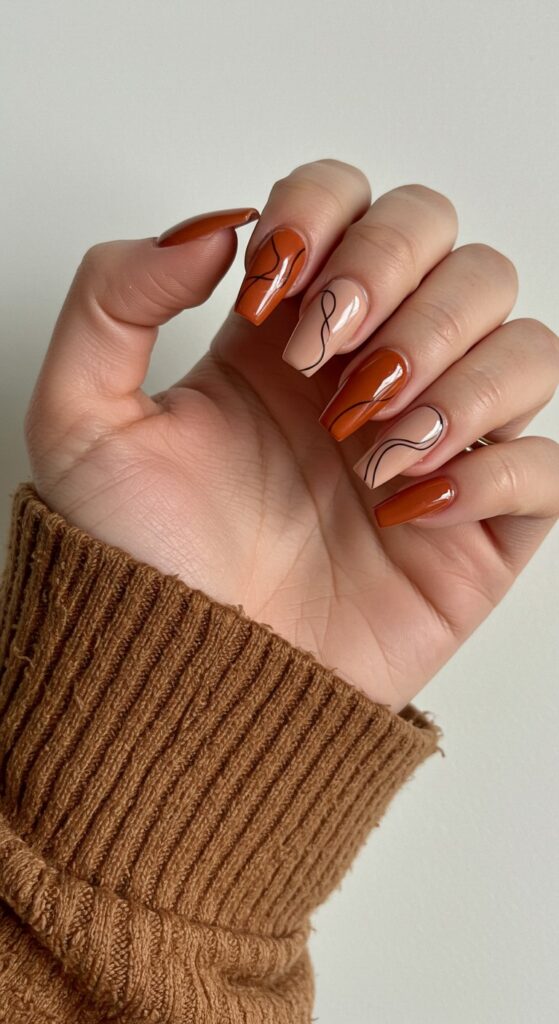 30 Fall Nail Ideas To Try This Autumn Almond Coffin Square More 9
