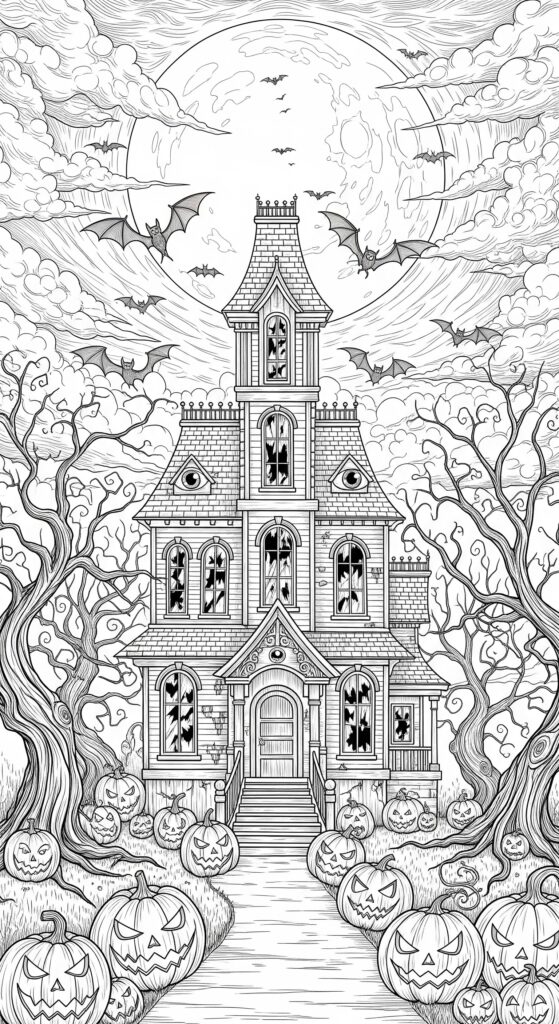 30 Free Halloween Coloring Pages Printables 1