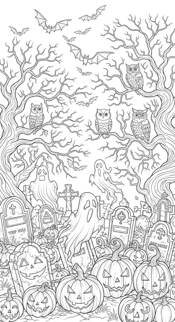 30 Free Halloween Coloring Pages Printables 32