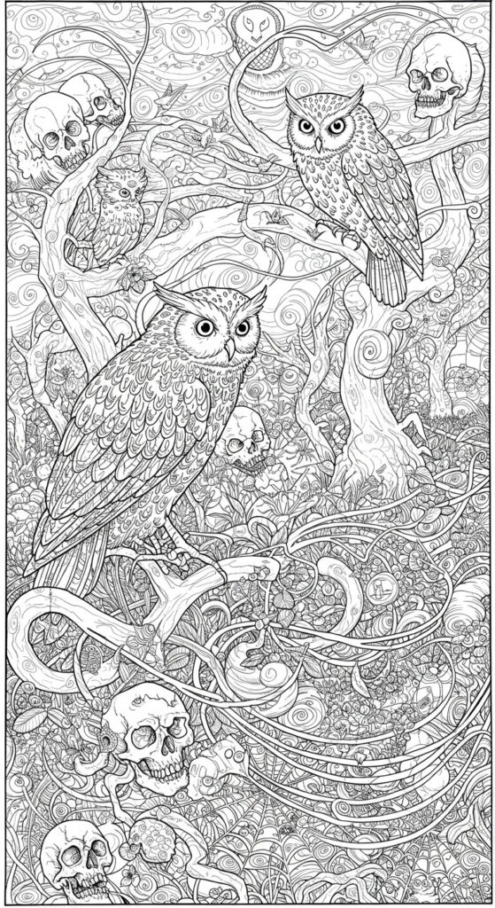 30 Halloween Coloring Pages For Adults Kids 16