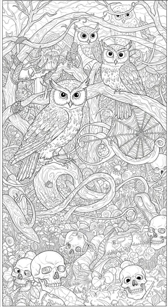 30 Halloween Coloring Pages For Adults Kids 17