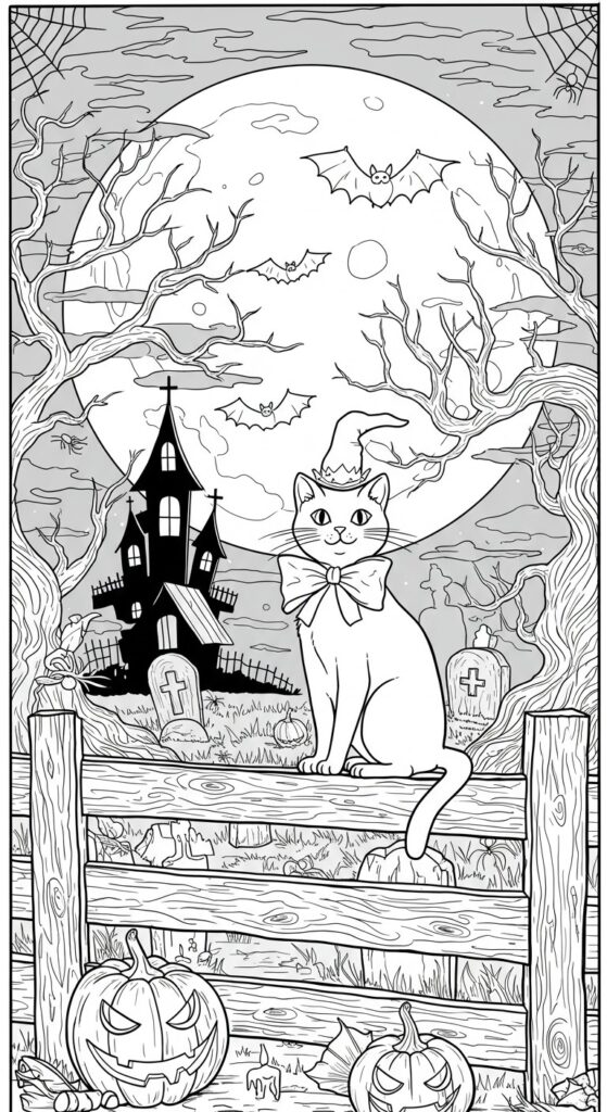 30 Halloween Coloring Pages For Adults Kids 2