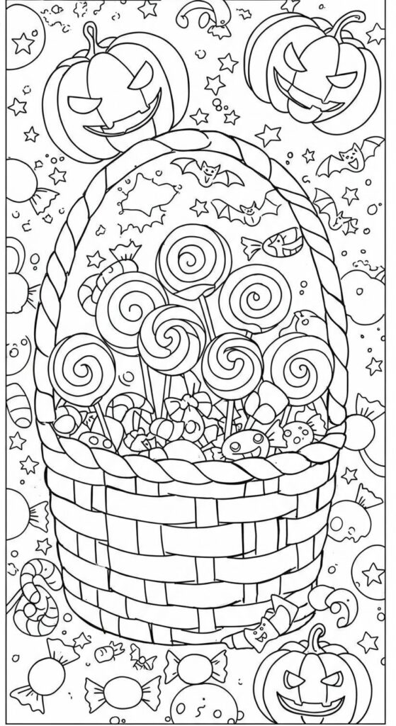 30 Halloween Coloring Pages For Adults Kids 22